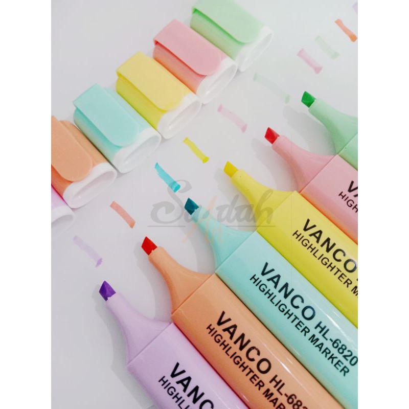 

[1 Set] Stabilo Highlighter VANCO warna Pastel HL-6820 5mm