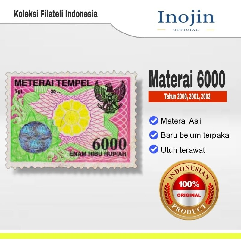 

Materai 6000 Tahun 2000 2001 2002 Perangko Matrai Tempel Lama Asli Original Pos