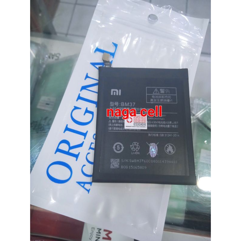 baterai battery batre Xiaomi Mi 5S+ Plus Mi5S Plus Mi 5S Plus BM37 ORIGINAL