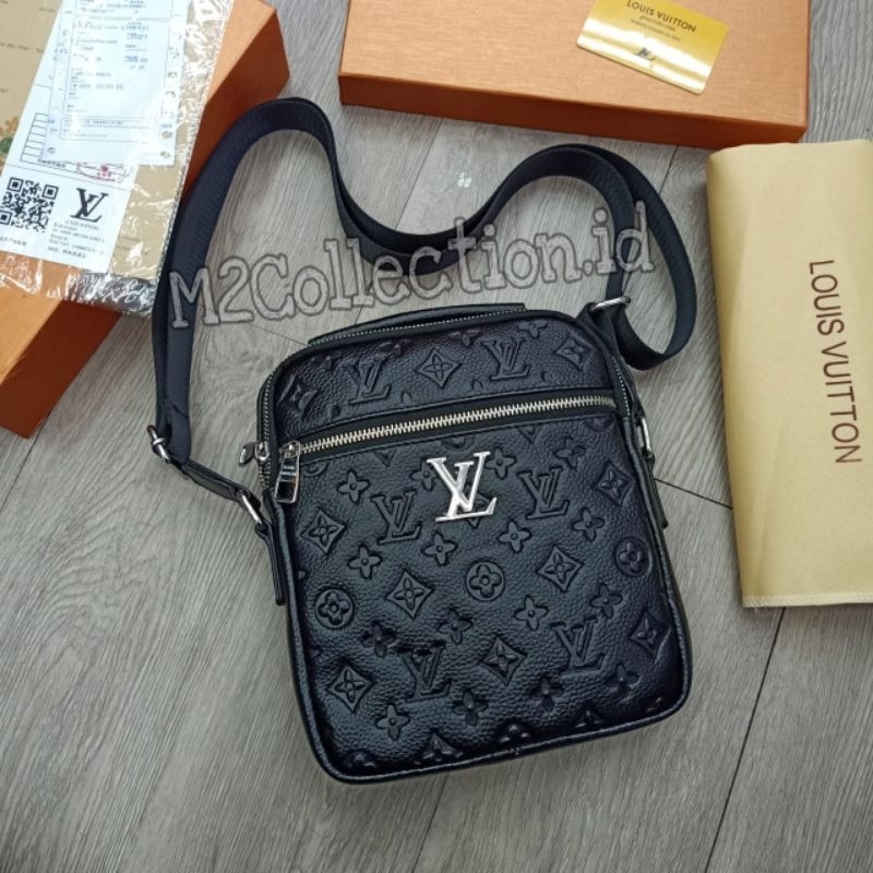 Tas Selempang Lv Monogram Damier Embos Tas Selempang Kulit Super Premium Quality