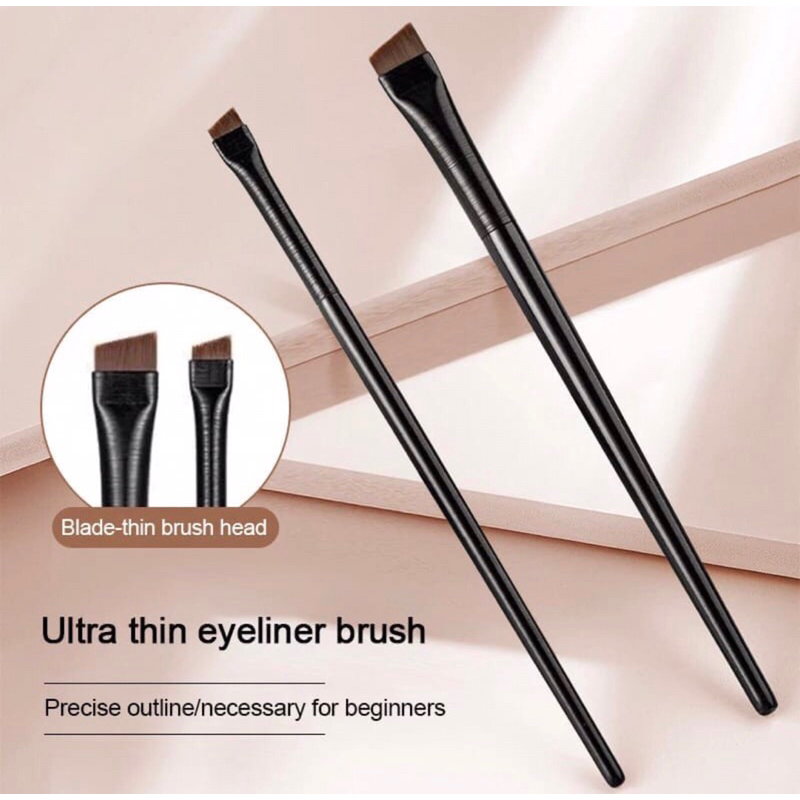 BLADE EYEBROW BRUSH KUAS ALIS / KUAS EYELINER HITAM • Eyeliner Brush Eyebrow Brush Alat Makeup Alat Kecantikan Brush Make Up Eye