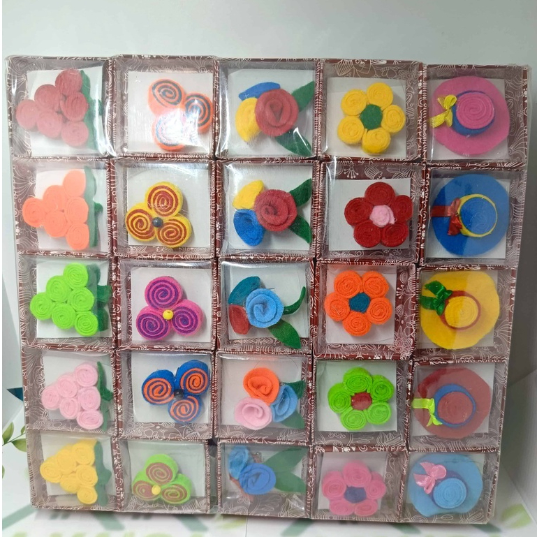 Bros Planel Motif Bunga Kemasan Box Mika