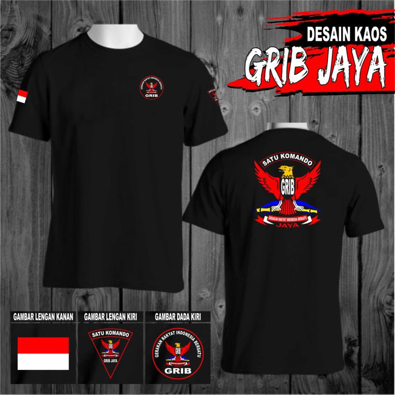 kaos grib jaya lengan pendek/baju ormas grib