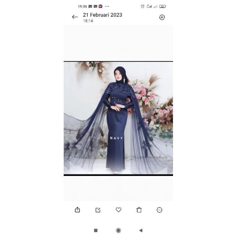 Dress gaun pesta muslimah/gaun resepsi nikahan seserahan/gaun kondangan wisudaan/gaun mewah murah el