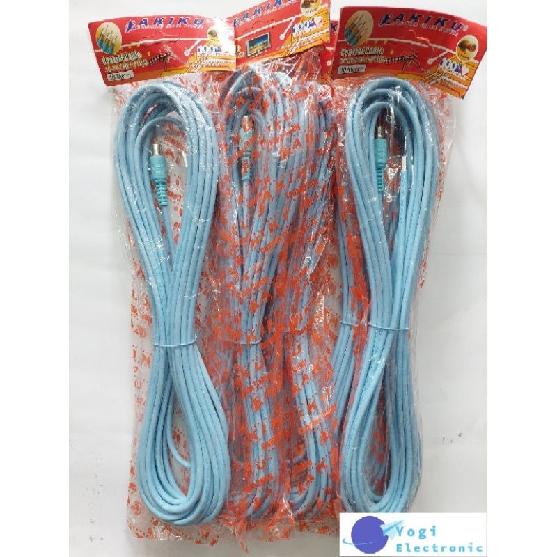 KABEL ANTENA TV BIRU 3C+JACK PANJANG 10M