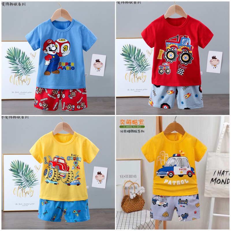 Setelan Anak Impor Ku bao Pendek Boy 4