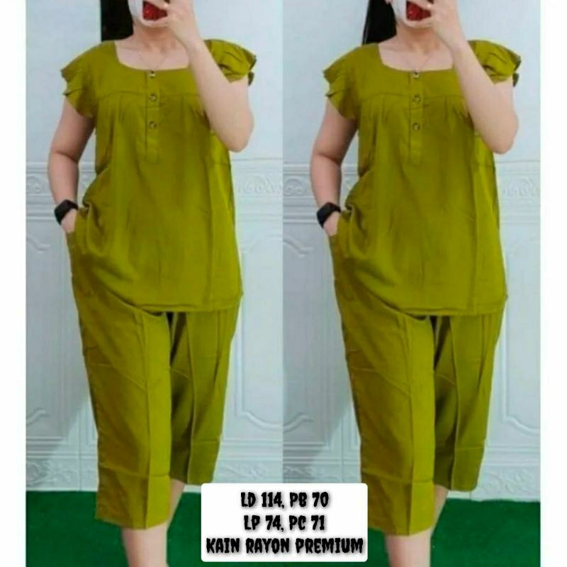 Setelan Wanita one set Kekinian dan Terbaru bahan rayon premium