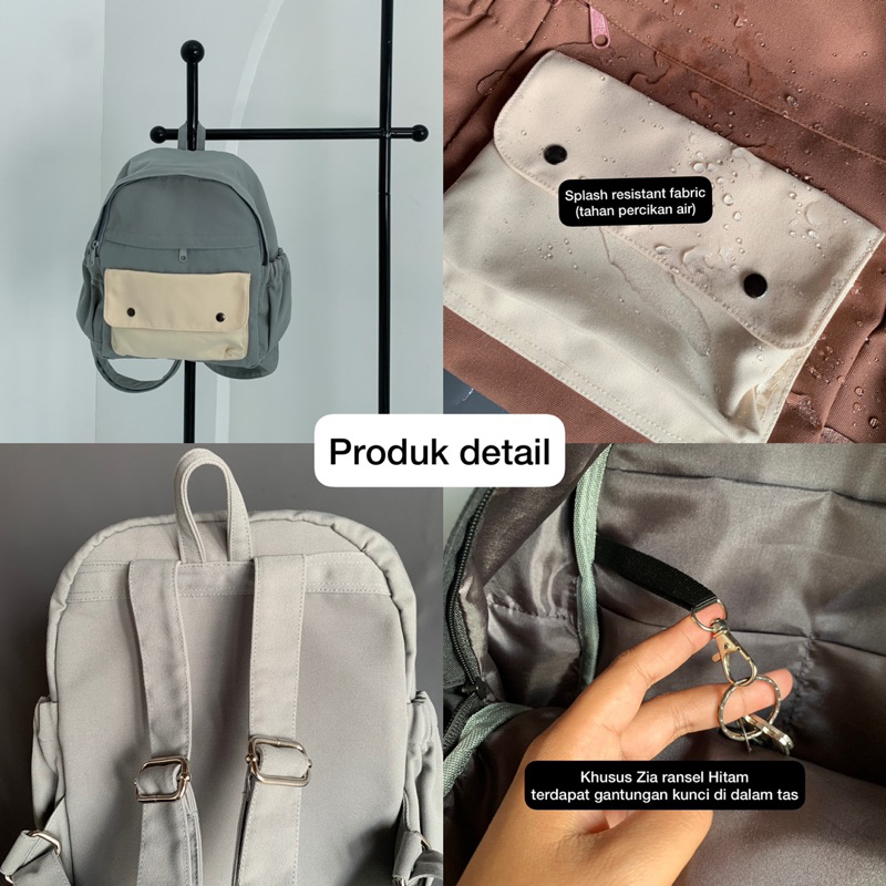 Zia Backpack Kanvas Sedang