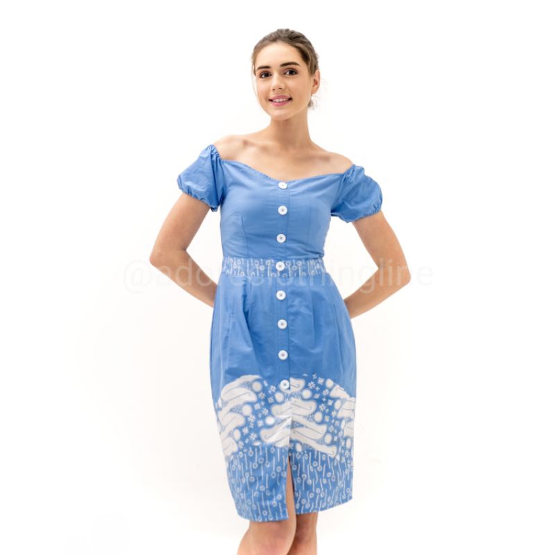 Adore Batik Dress Sabrina Biru
