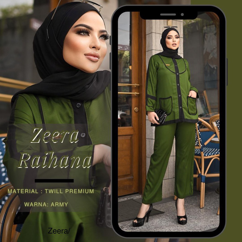 Daster Arab Zeera RAIHANA One Set Out Fit Rayon Twill Premium