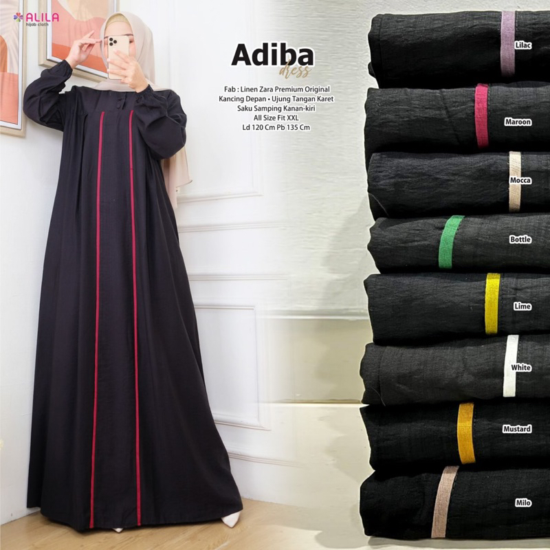 DRESS HITAM TERBARU LD 120 / DRESS HITAM PREMIUM / GAMIS WARNA HITAM / GAMIS HITAM POLOS /GAMIS HITA