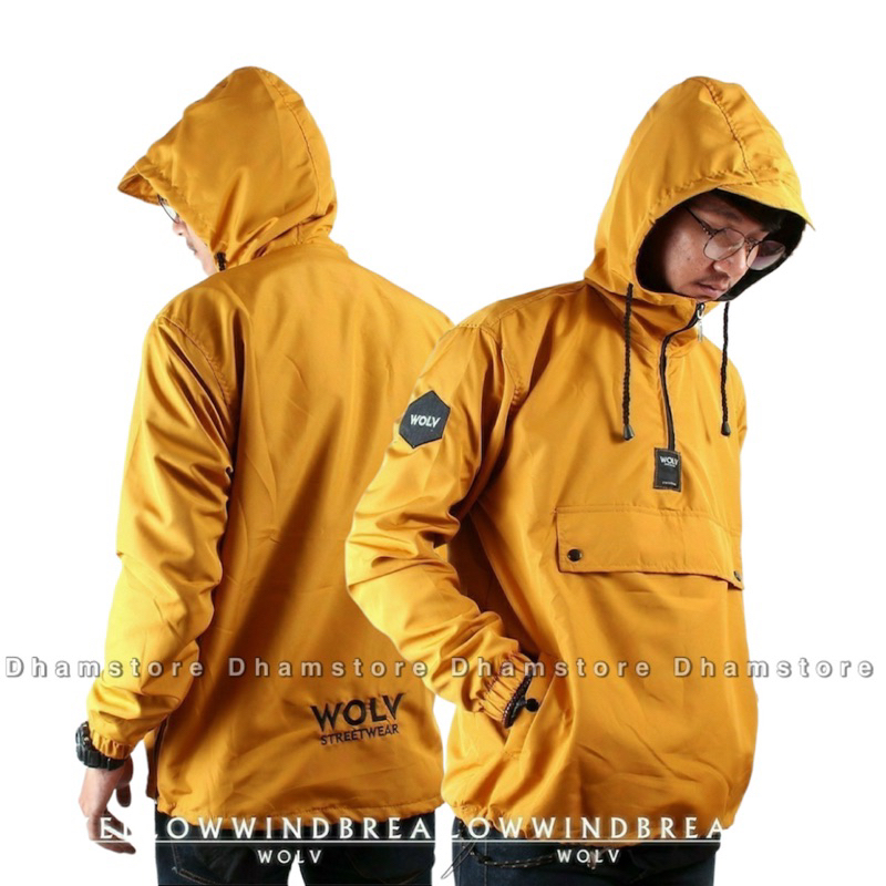 Jaket Cougle Wolv Jaket Cougle Unisex Yellow Jaket Windbreakers