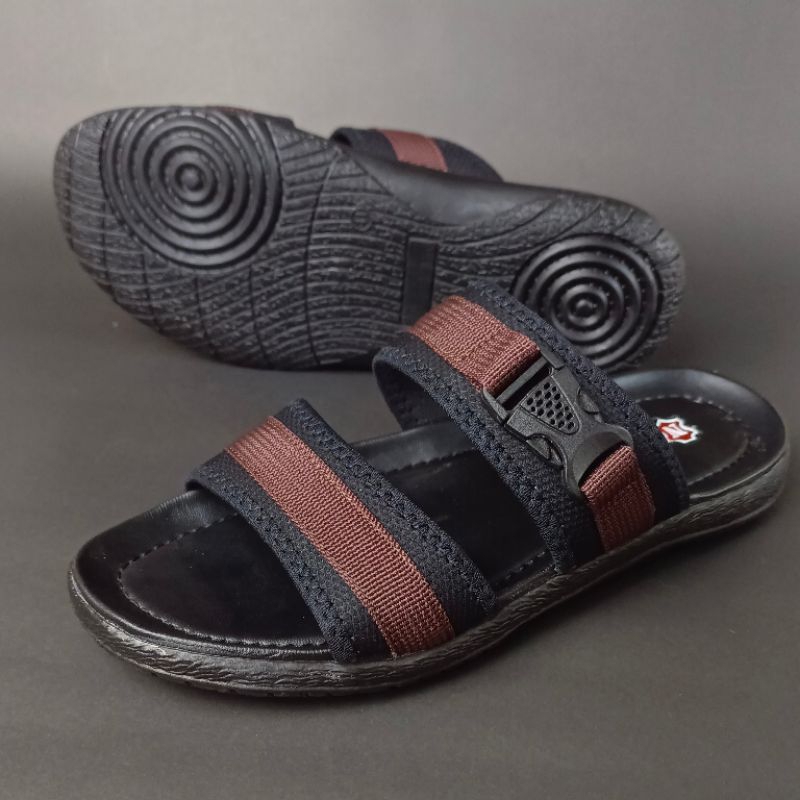 Sandal Selop Pria Dewasa Bahan Kain Kanvas Lembut Menyerap Keringat (Vale 01)