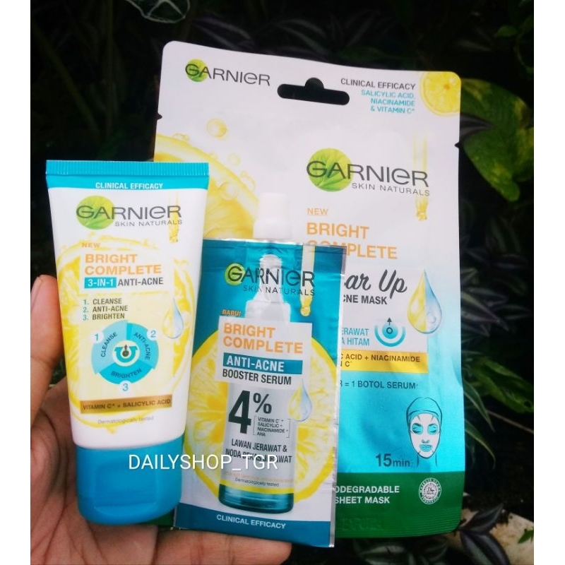 Paket hemat bundel GARNIER anti acne series