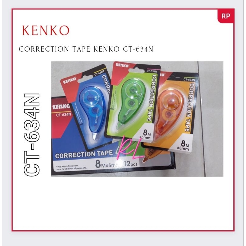 

Correction Tape/Tipex Pita Kenko CT-634N 8M×5mm