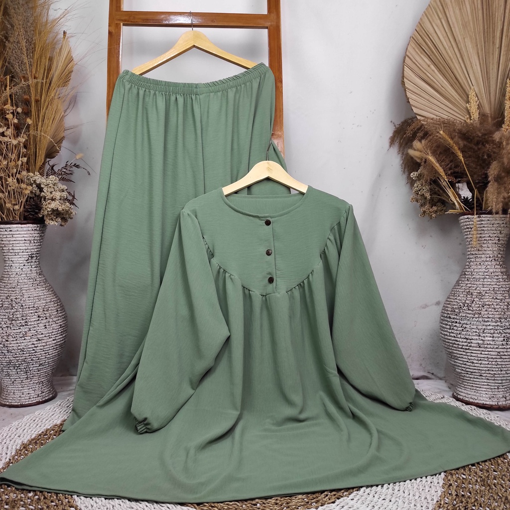 Kondangan Hari Raya Muslim Bj M L Xl Xxl Secelan Setcel Onset 2026 Dewasa Cewek Setelan Wanita 2In1 