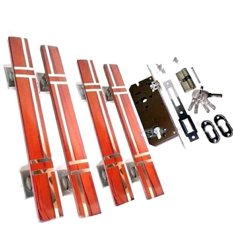 4 gagang + kunci handle pintu rumah kupu tarung gagang tarikan pintu 33cm 45cm