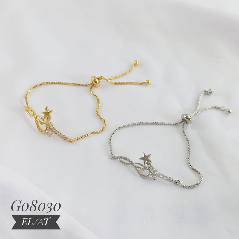 Gelang serut rantai italy motif bintang G08030