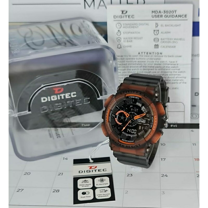 DIGITEC 3020 ORIGINAL JAM TANGAN PRIA DUALTIME BISA COD