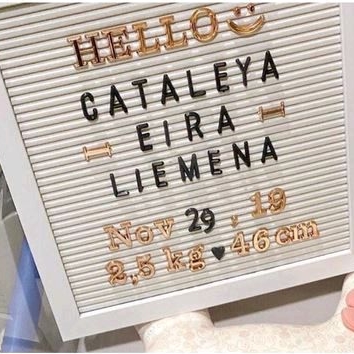 

papan nama bayi letter board hospital board baby board