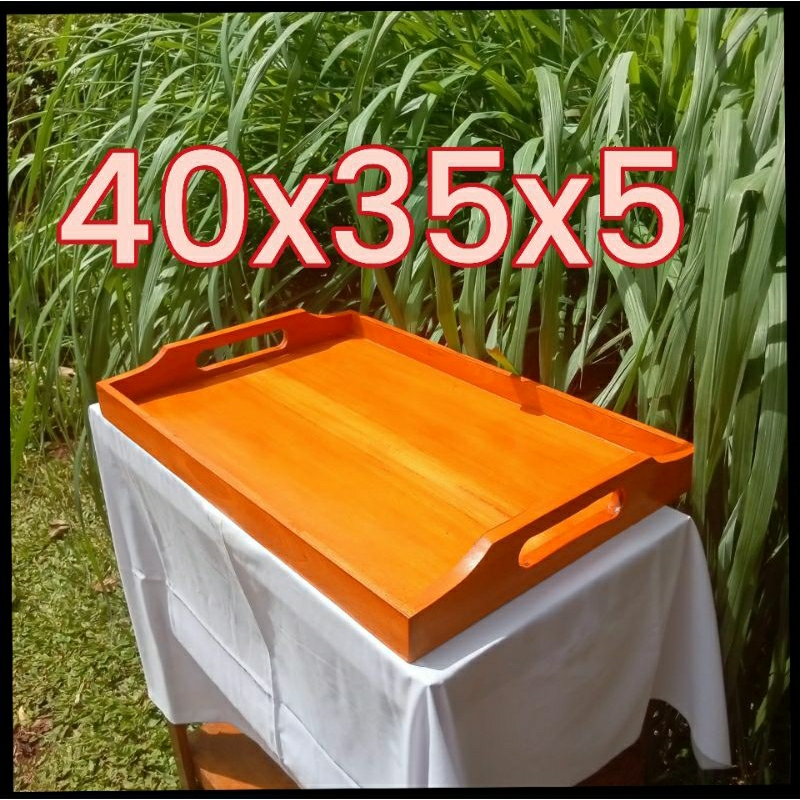 nampan kayu 40x35x5 baki unik nampan besar baki jumbo