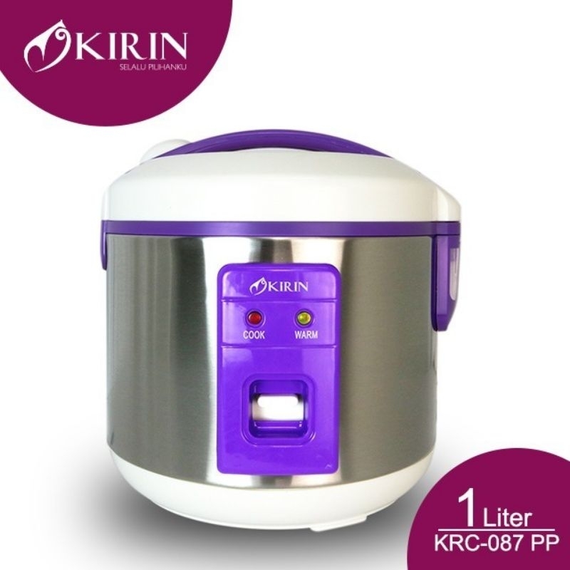 magic com kirin KRC 087 garansi resmi magic com 1L kirin KRC087 rice cooker 1liter rice cooker kirin 1L garsndi resmi penanak nasi 3in1