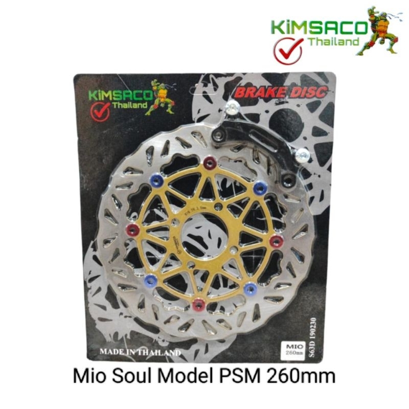 PIRINGAN DISC CAKRAM LEBAR MODEL DAYTONA/GRIGI/BULAT/260MM PLUSE BREKET MOTOR MATIC MIO SMILE MIO SPORTY MIO SOUL XEON RC X-RIDE 110 Untuk Lobang Baut 4