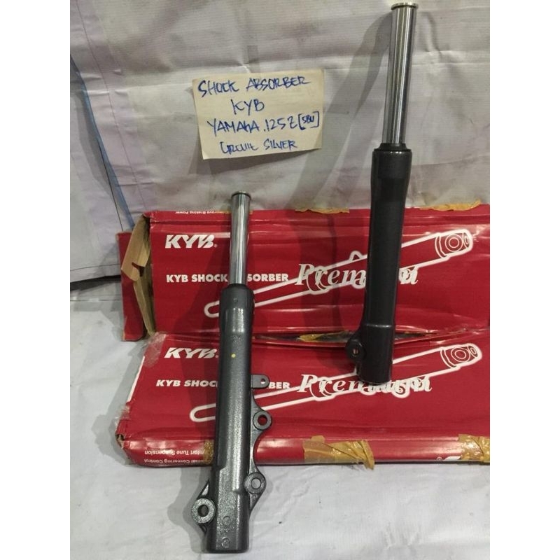 SHOCKBREAKER DEPAN KYB YAMAHA 125Z DOUBLE SHOK ORIGINAL - GREY METALIC