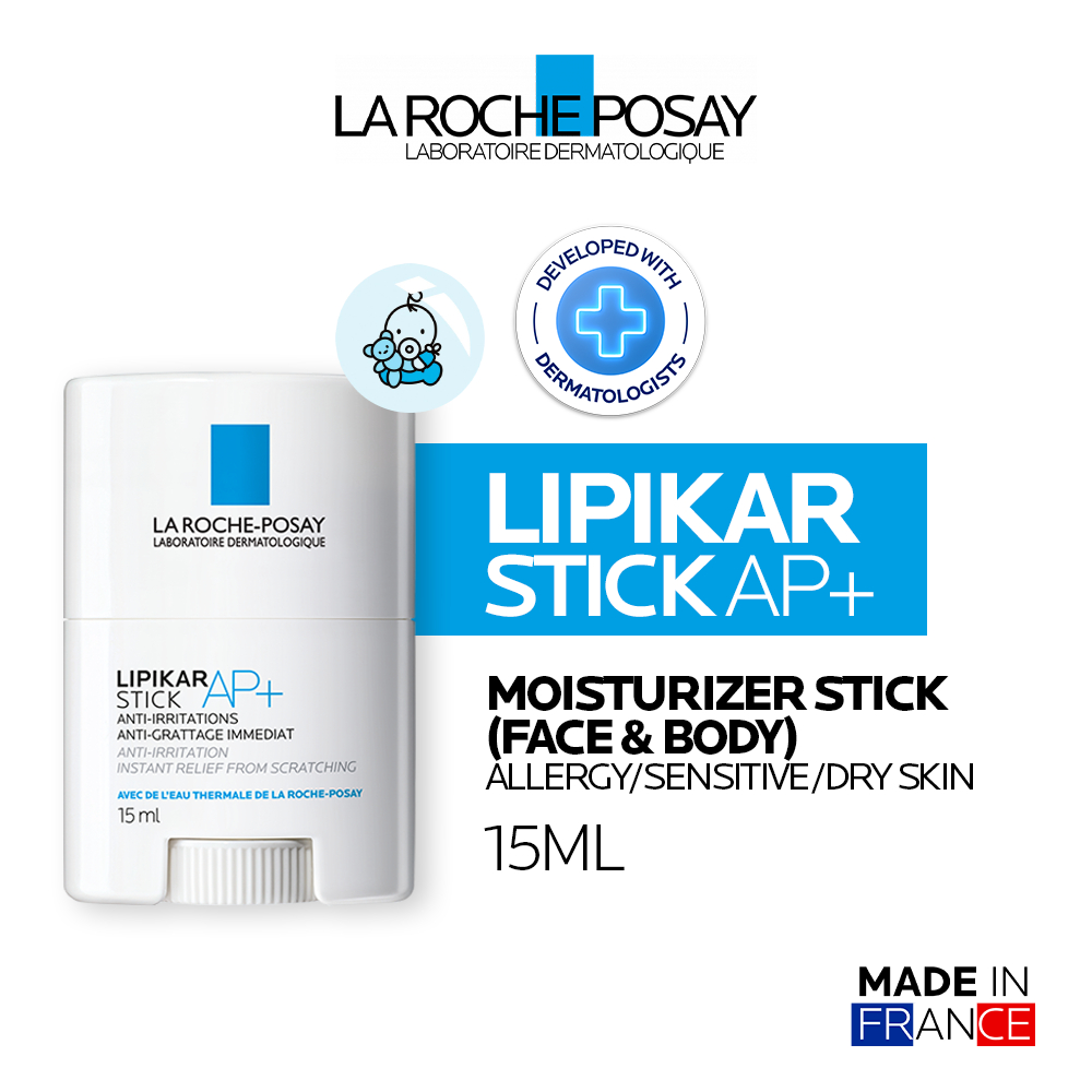 La Roche Posay Lipikar Stick AP+ Moisturizer 15ml- Stick Kulit Alergi/ Sensitif/ Kering Wajah/ Badan