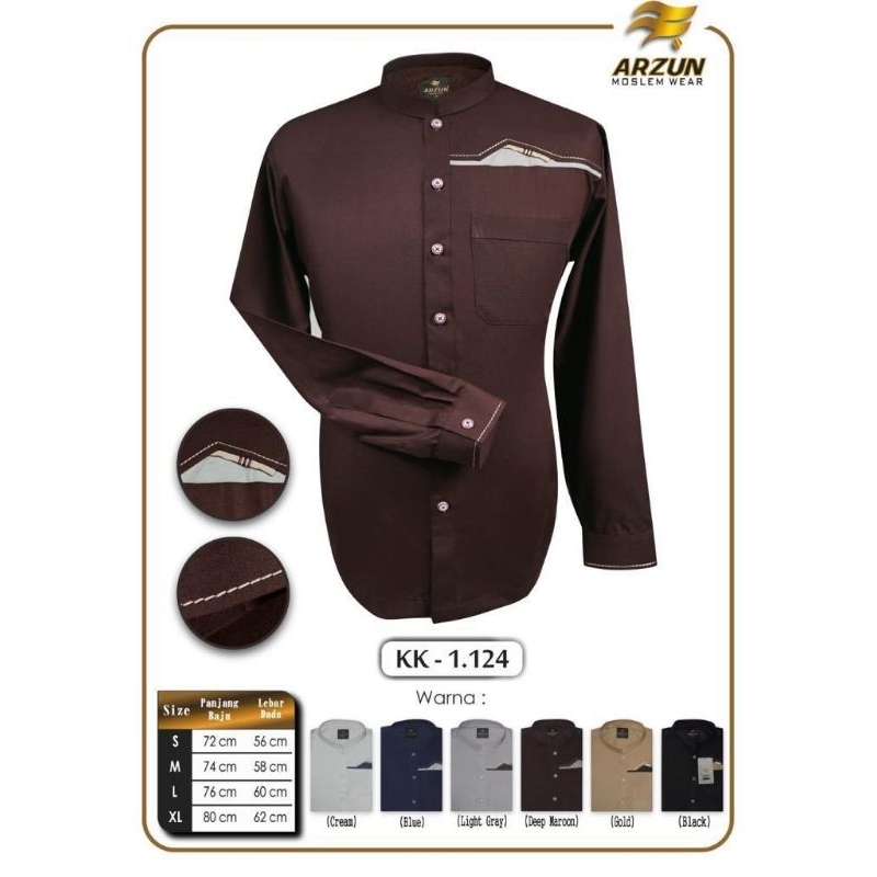 KEMEJA KOKO ARZUN MOTIF TERBARU KEMKO VIRAL 2023 MOSLEM WEAR