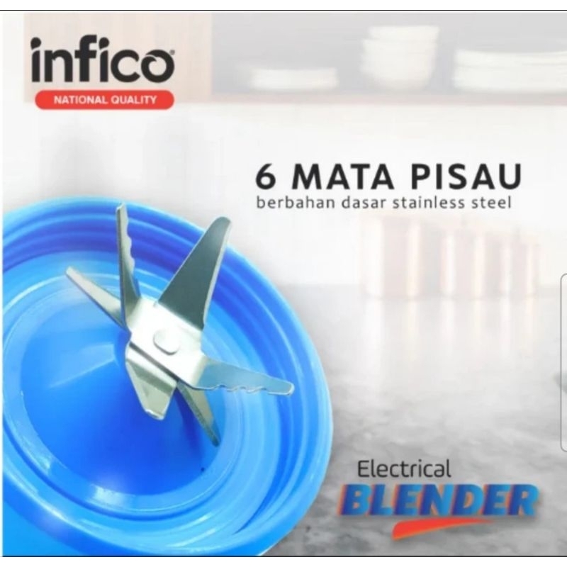 Blender Kaca 1.2 Liter INFICO Madia 2in1 150watt National Quality