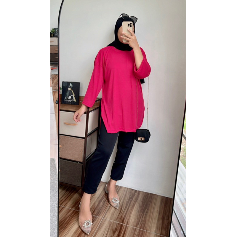 [RIB KNITE] KEYRA TUNIK RIB KNITE OVERSIZE