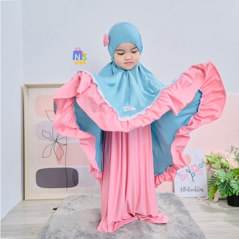 Mukena Anak Pita Perempuan Jersey Premium 2-6 Tahun