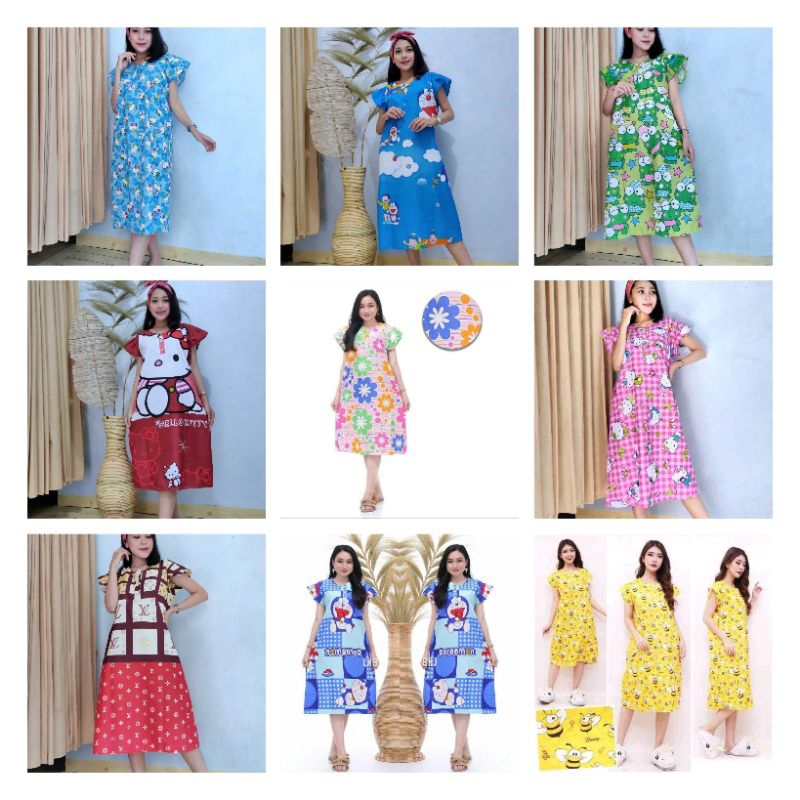 DASTER KARAKTER MURAH DASTER REMAJA DEWASA ALL SIZE KARTUN DORAEMON panda stich keroppi spongebob he