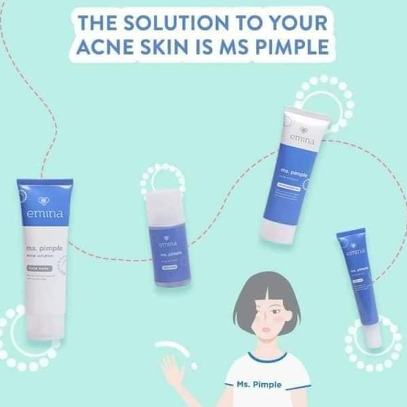 PAKET EMINA MS Pimple Acne Solution / Perawatan Paket Wajah Berjerawat / Emina Ms Pimple Paket Wajah