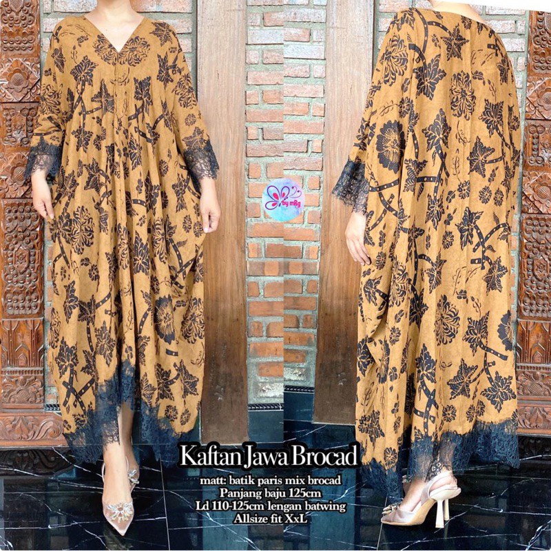KAFTAN JAWA BROCRAD BATIK KAFTAN KONDANGAN KEKINIAN