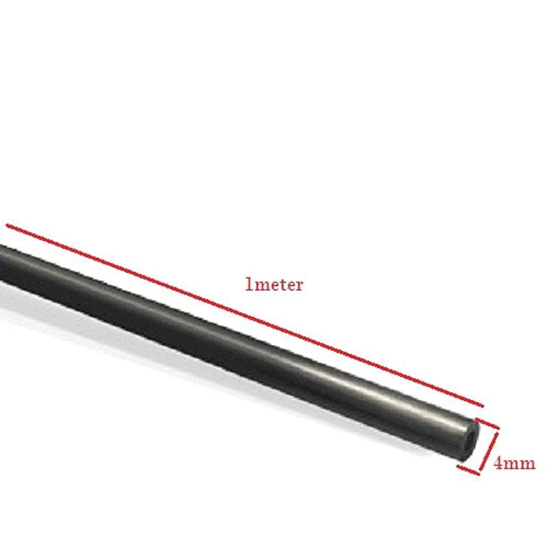 1meter Pipa Carbon Pultrude Tube Diameter luar 4mm Diameter dalam 2mm