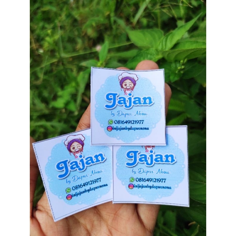 

STIKER/LEBEL jajan makanan bisa reques isi 105lembar +DESAIN