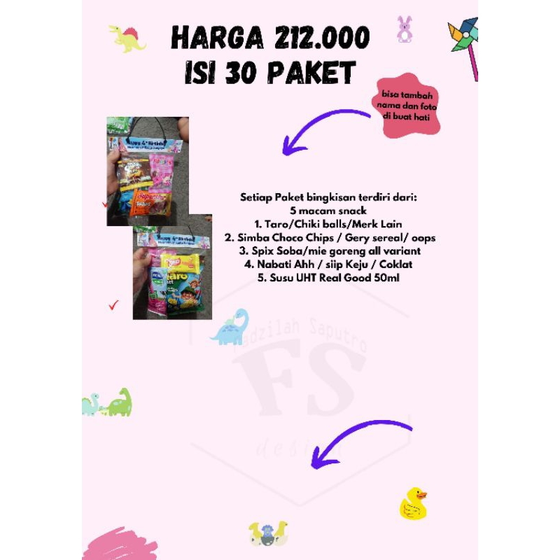

paket Snack ultah