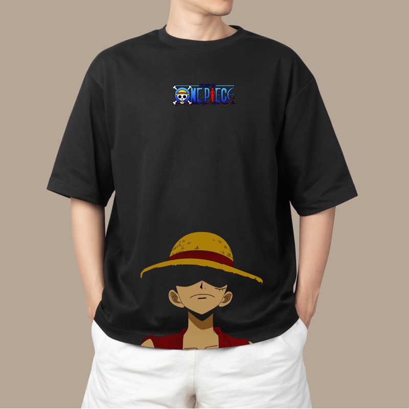 Kaos Oversize Onepiece Luffy | Kaos Oversize Pria Wanita | Kaos Anime