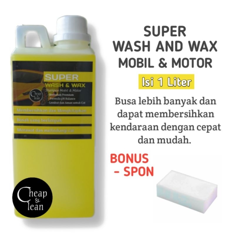 Super Wash and Wax Shampoo Motor Mobil