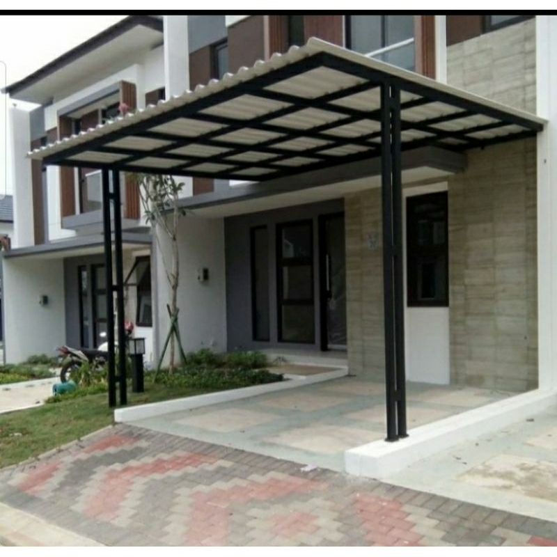 kanopi baja ringan atap spandek pasir