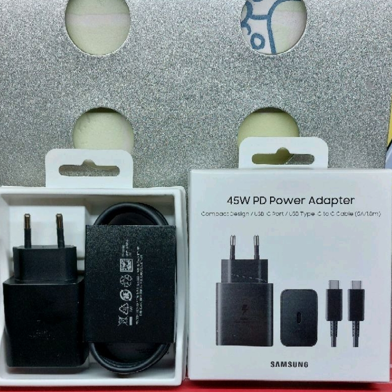 Samsung Power Adapter PD 25W 35W 45W with Type C to C Cable Original Resmi Sein