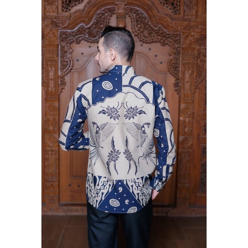 KEMEJA BATIK MODERN SLIMFIT PANJANG BAHUN KATUN HALUS FULL FURING HALUS