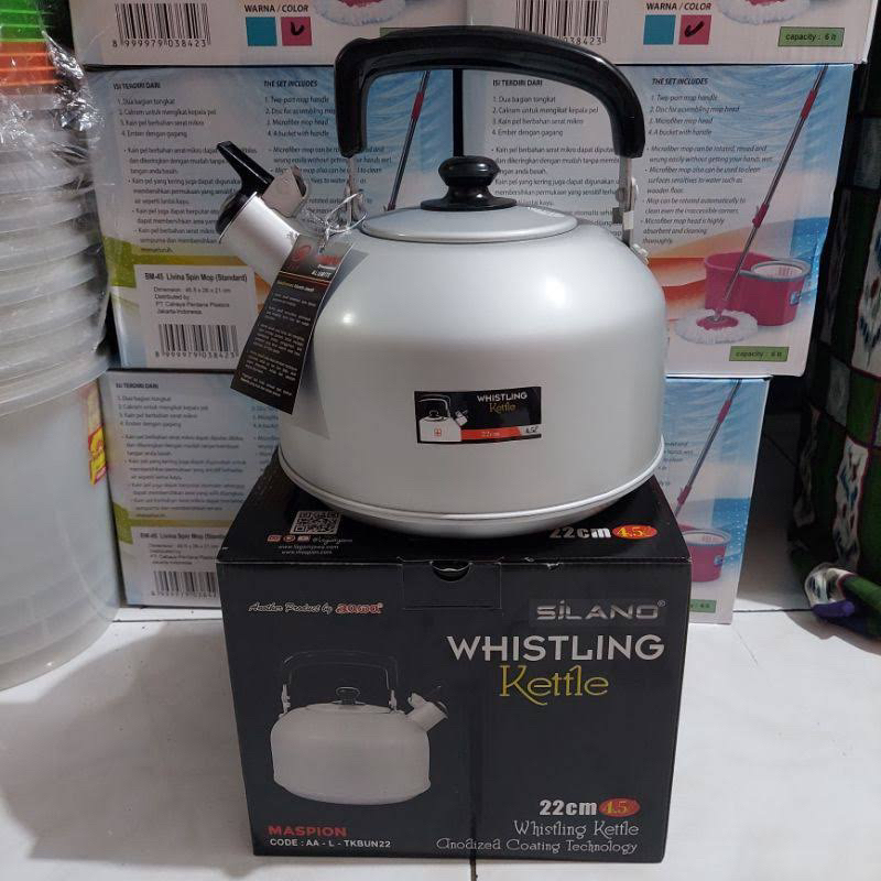 Teko Bunyi / Whistling Kettle Maspion Bahan Alluminuim 22 Cm