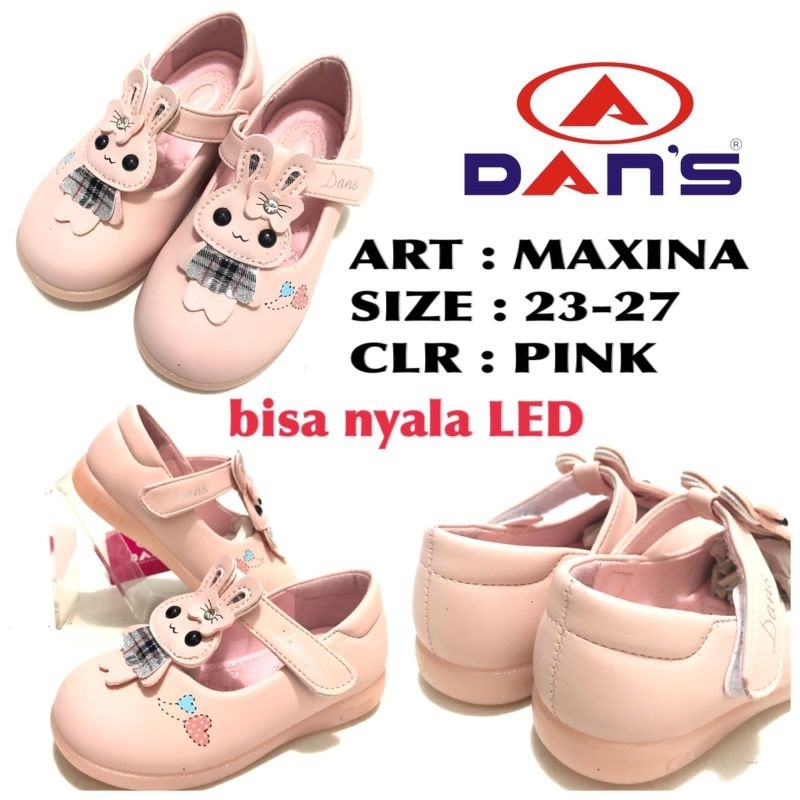 SEPATU DANS ANAK SELOP BY MAXINA WARNA PINK. SIZE 23-27