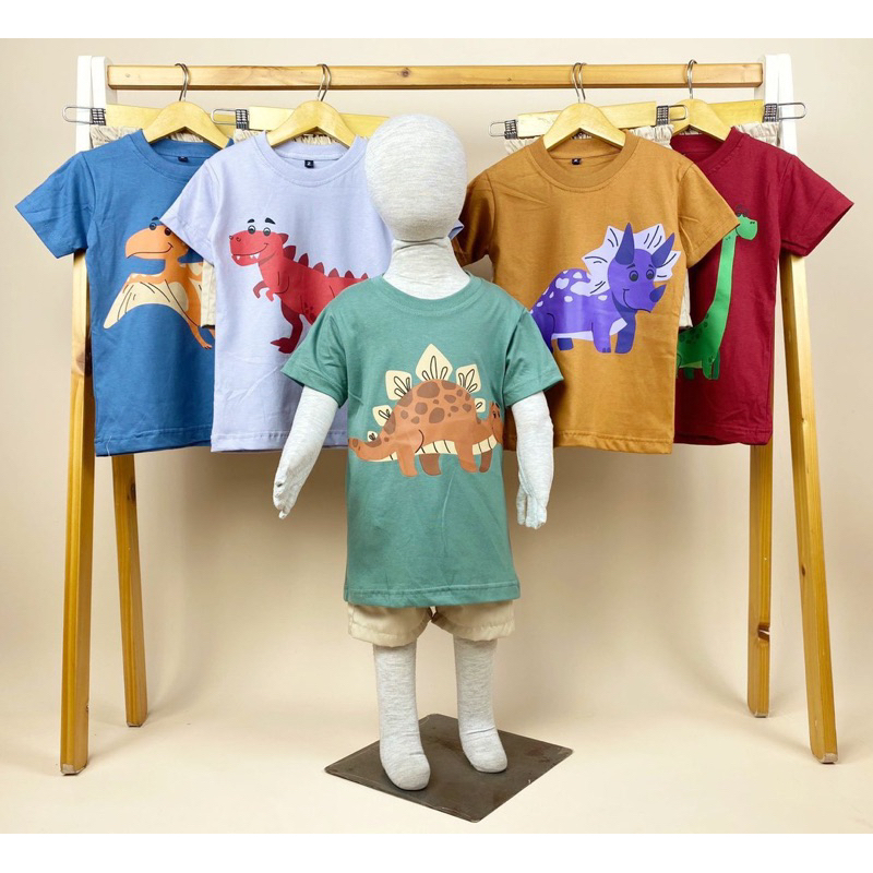 SET DINO Premium / Stelan Pendek Sablon Pineapple Kids Size 1-5