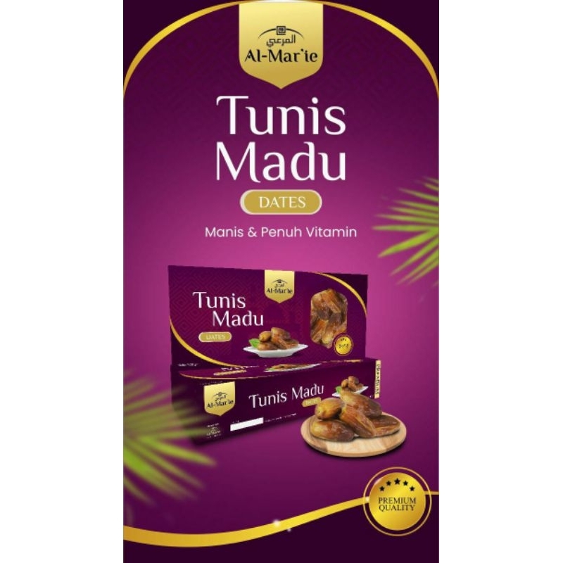 

Tunis Madu Premium Al mari'e kurma asli Kemasan 1kg