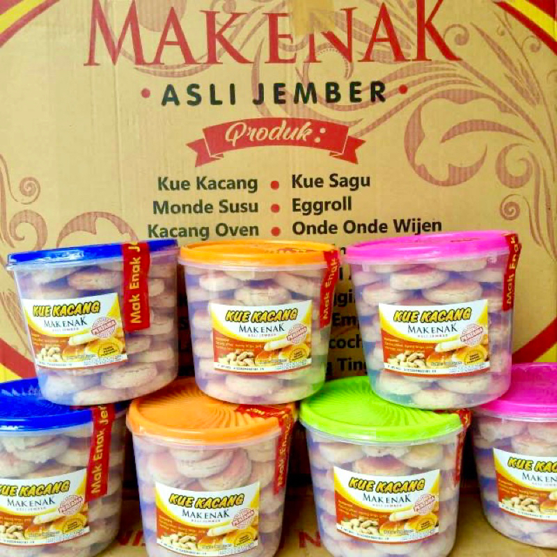 STOCK BARU Kue kacang Mak Enak (FREE PACKING BUBLE WRAB) // KUE KERING MAK ENAK ASLI JEMBER // OLEH 