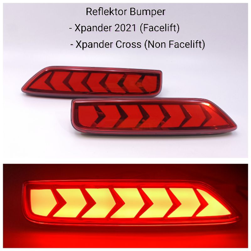 Reflektor bumper / mata kucing xpander facelift 2021 / xpander cross nom facelift